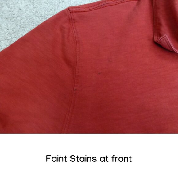 Burberry Brit Nova Check Red Short Sleeve Polo (Faint Stains, Pin-Hole, and ligh - Picture 8 of 12